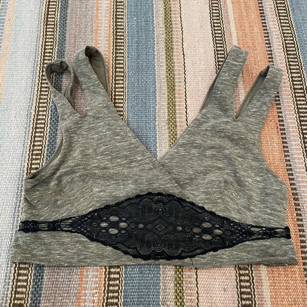 Intimately Free People Green Heathered Bralette